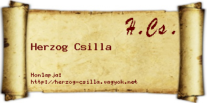 Herzog Csilla névjegykártya